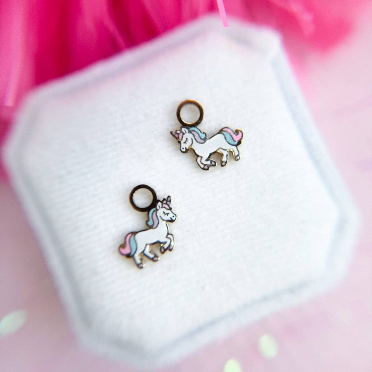 Desert Peach - Rainbow Unicorn Huggie Charms