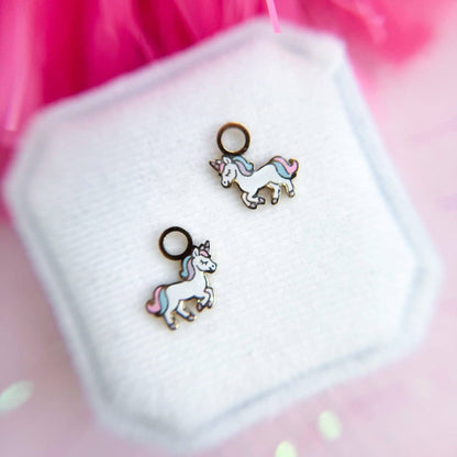 Desert Peach - Rainbow Unicorn Huggie Charms