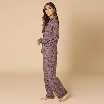 Sleep Soft Aria Slim Notch Collar PJ Set