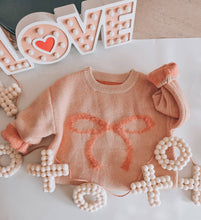 Load image into Gallery viewer, Fuzzy bow sweater

