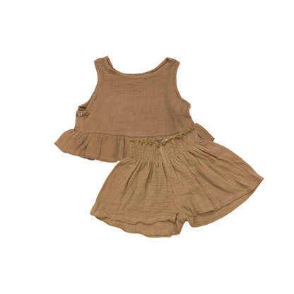 Mocha Smocked Shell Set
