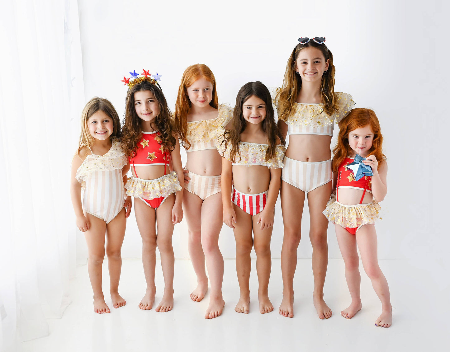 Red & White Stripes & Stars Bikini