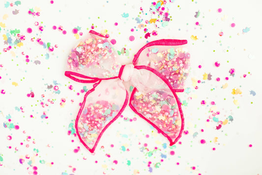 Pink Mesh Shaker Bow
