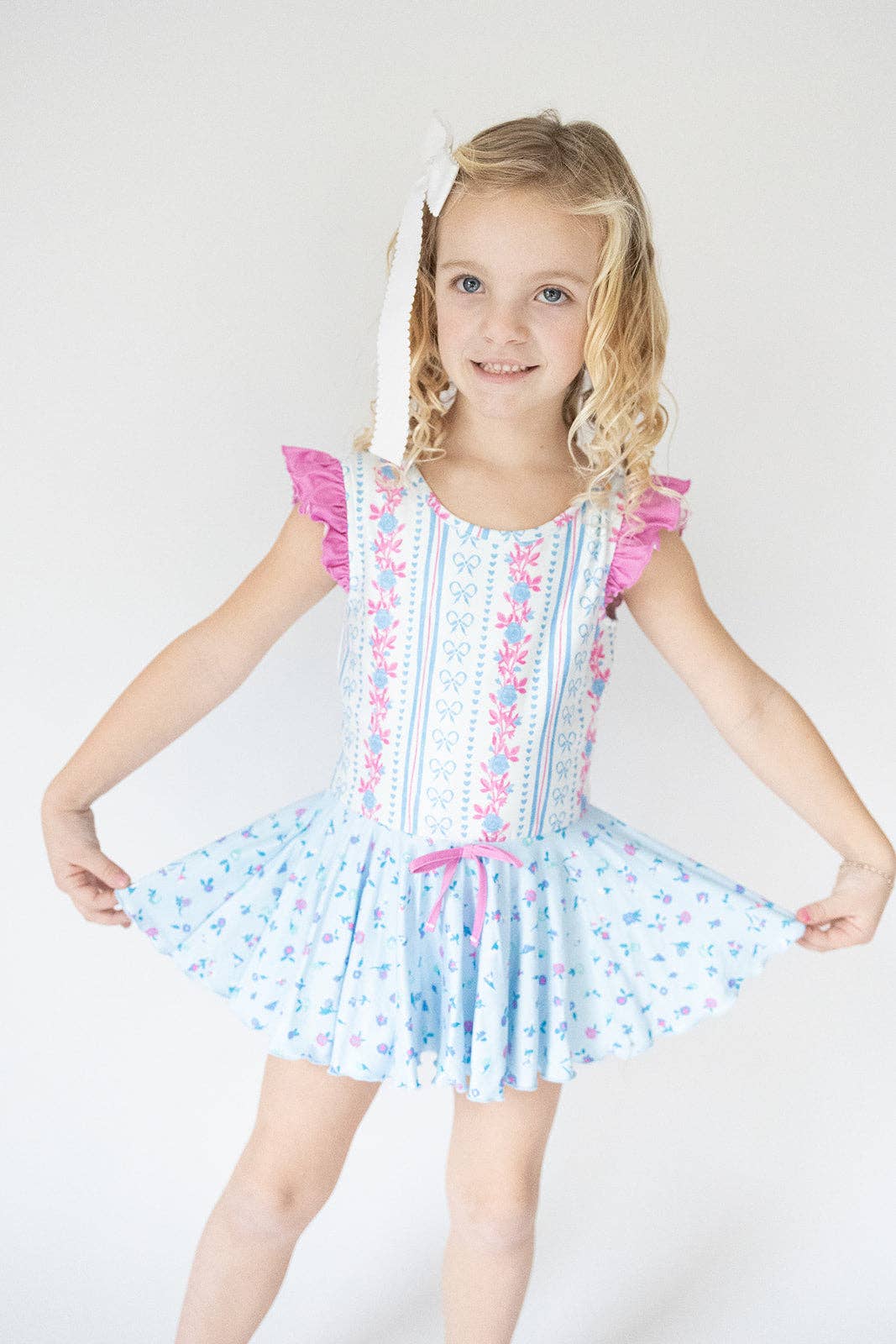 Rosé Ribbon Luxe Leotard