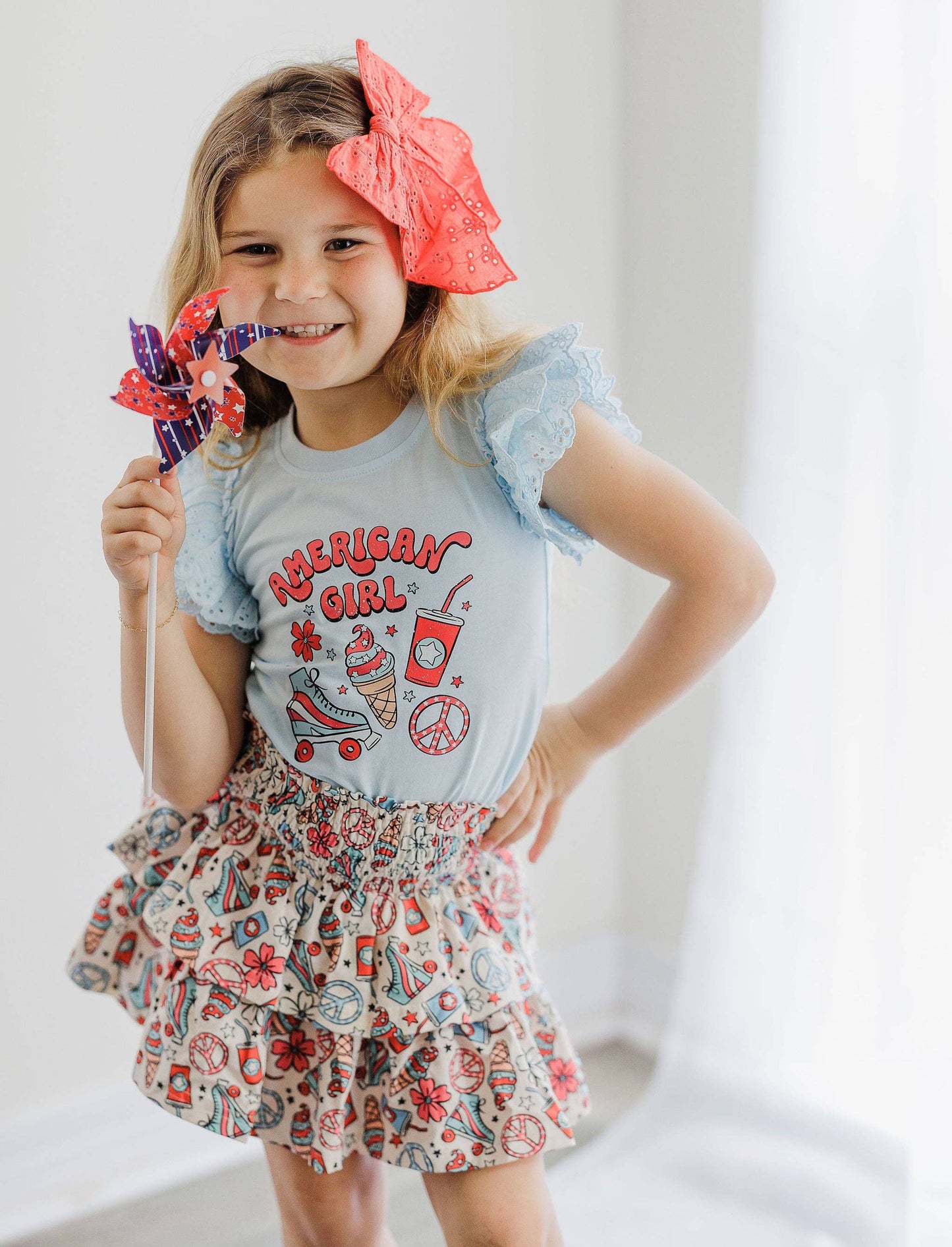 Vintage Eyelet American Girl Tee