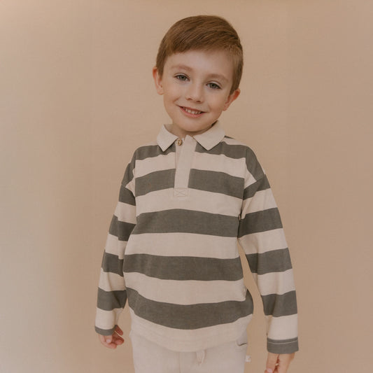 Organic Bold Stripe Polo