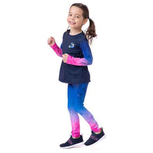 Load image into Gallery viewer, Athletic Pink to Navy Leggings
