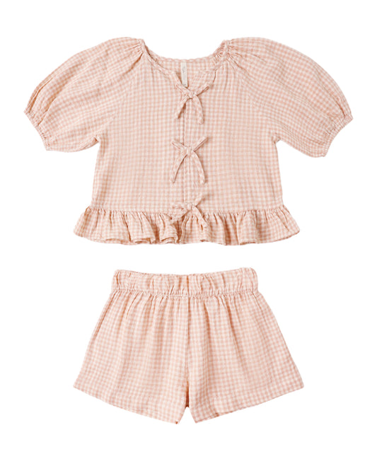 Juniper Petal Gingham Set