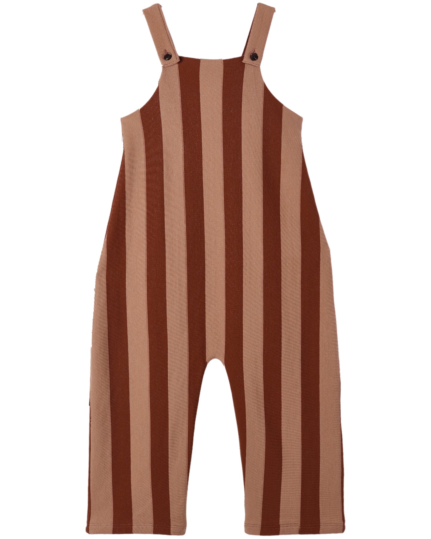 Asher Overalls in Brick+Clay Stripe