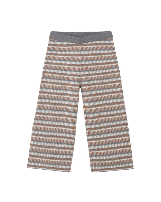Multi Stripe Knit Wide-Leg Pant