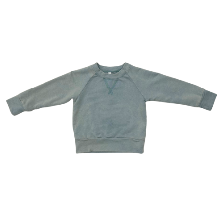 Boys Basic Raglan Sweatshirt in Slate Mist