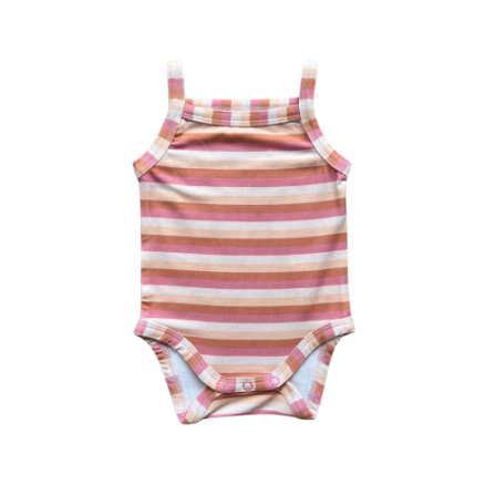 Tropical Stripe Tank Bodysuit