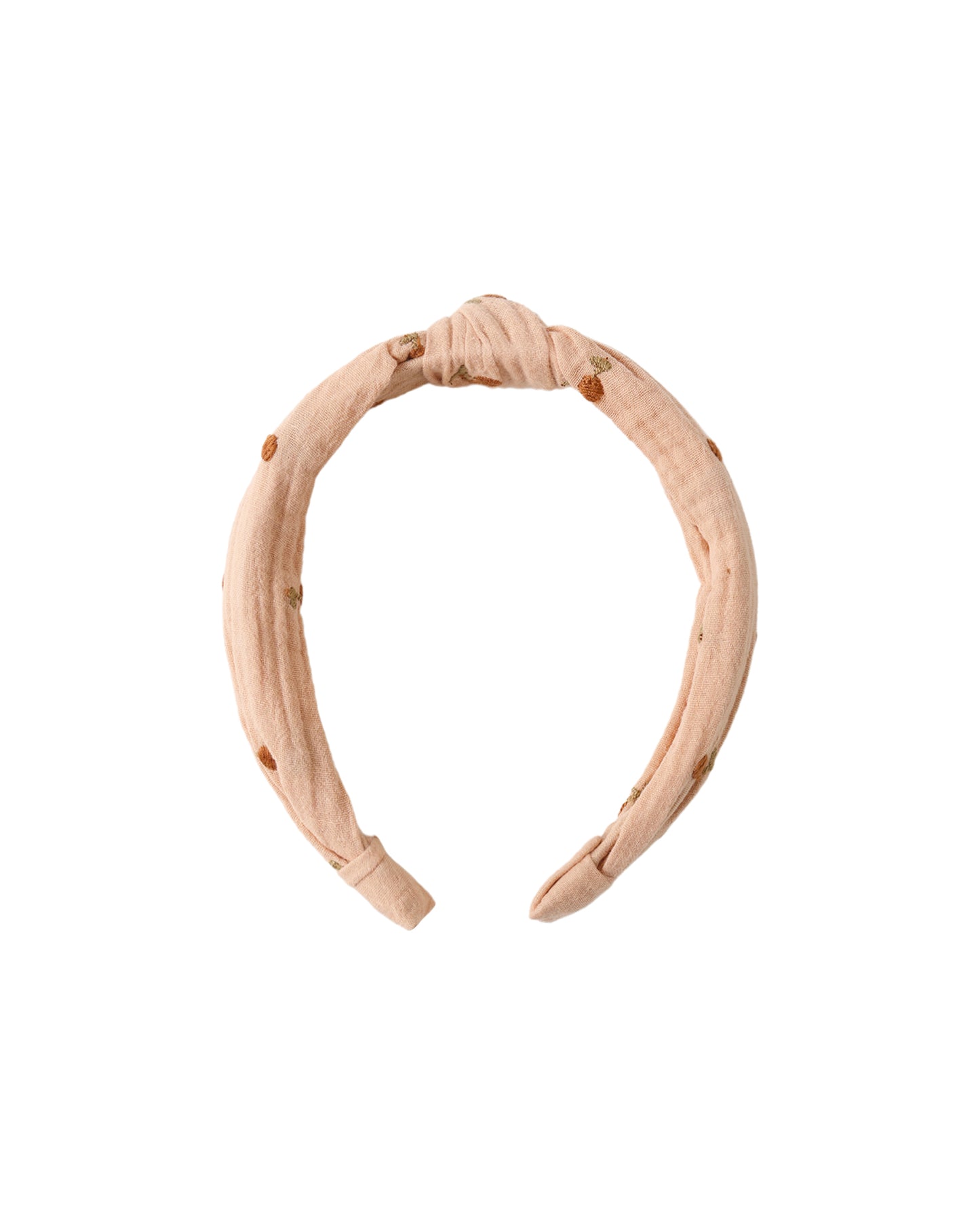 Knotted Embroidered Cherry Headband