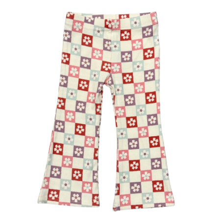 Wavy Daisy Flare Pants