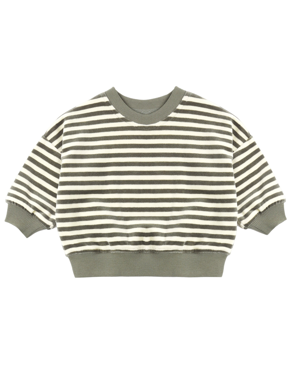 Spruce Stripe Velour Sweatshirt