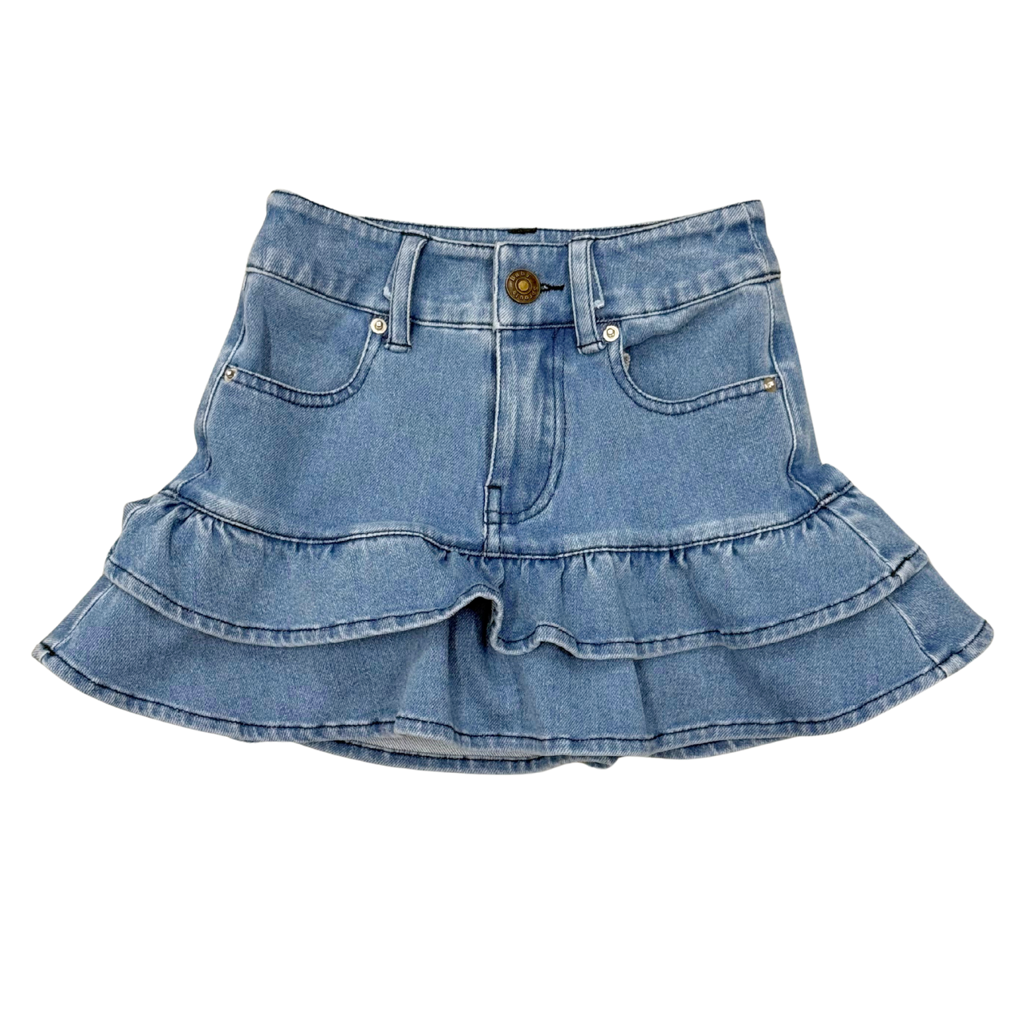 Double Tiered Denim Skirt