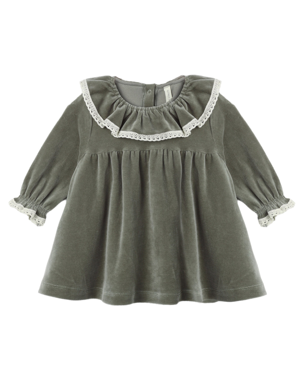 Spruce Velour Baby Doll Dress