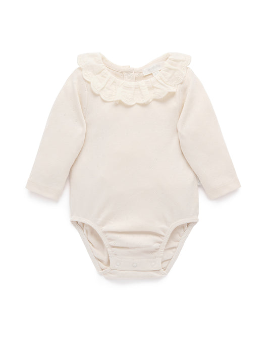 Ruffled Pointelle Bodysuit