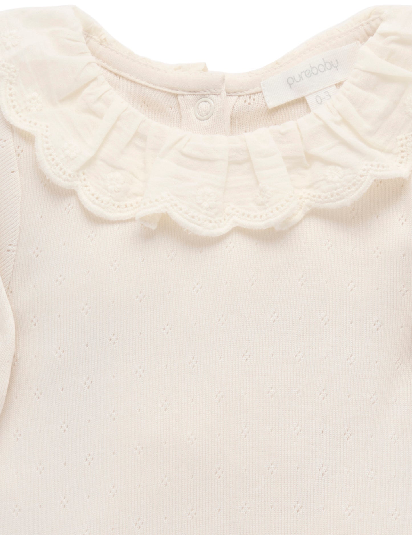 Ruffled Pointelle Bodysuit
