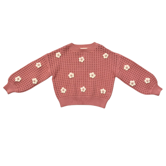 Terra Rose Open Weave Sweater