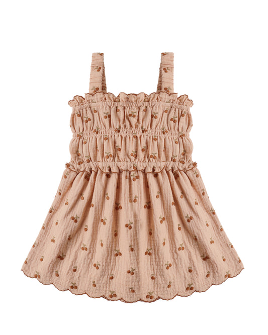 Smocked Cherry Embroidery Tank