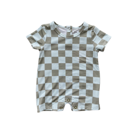 Checked Tee Romper