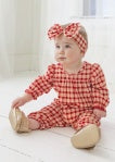 Paisley Woven Plaid Romper