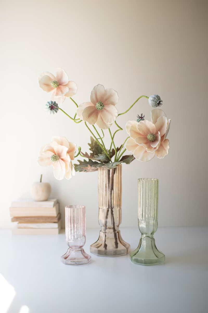Fluted Glass Vases