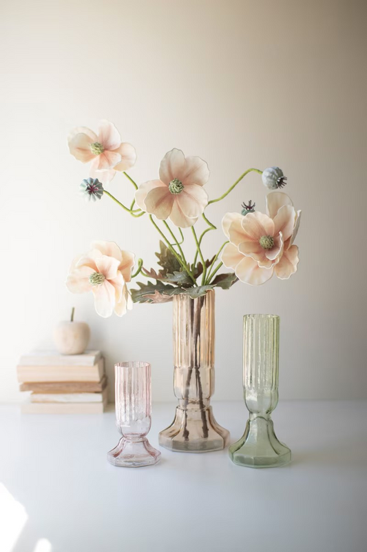 Fluted Glass Vases