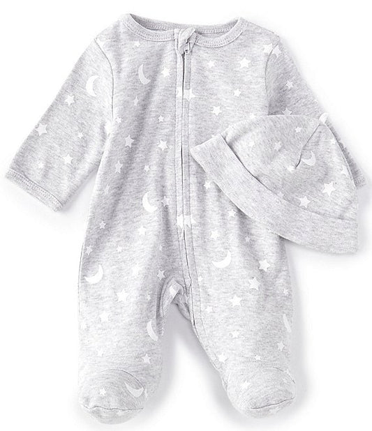 Moon & Stars Footie W/Hat