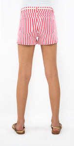 Mid Rise Stripe Shorts