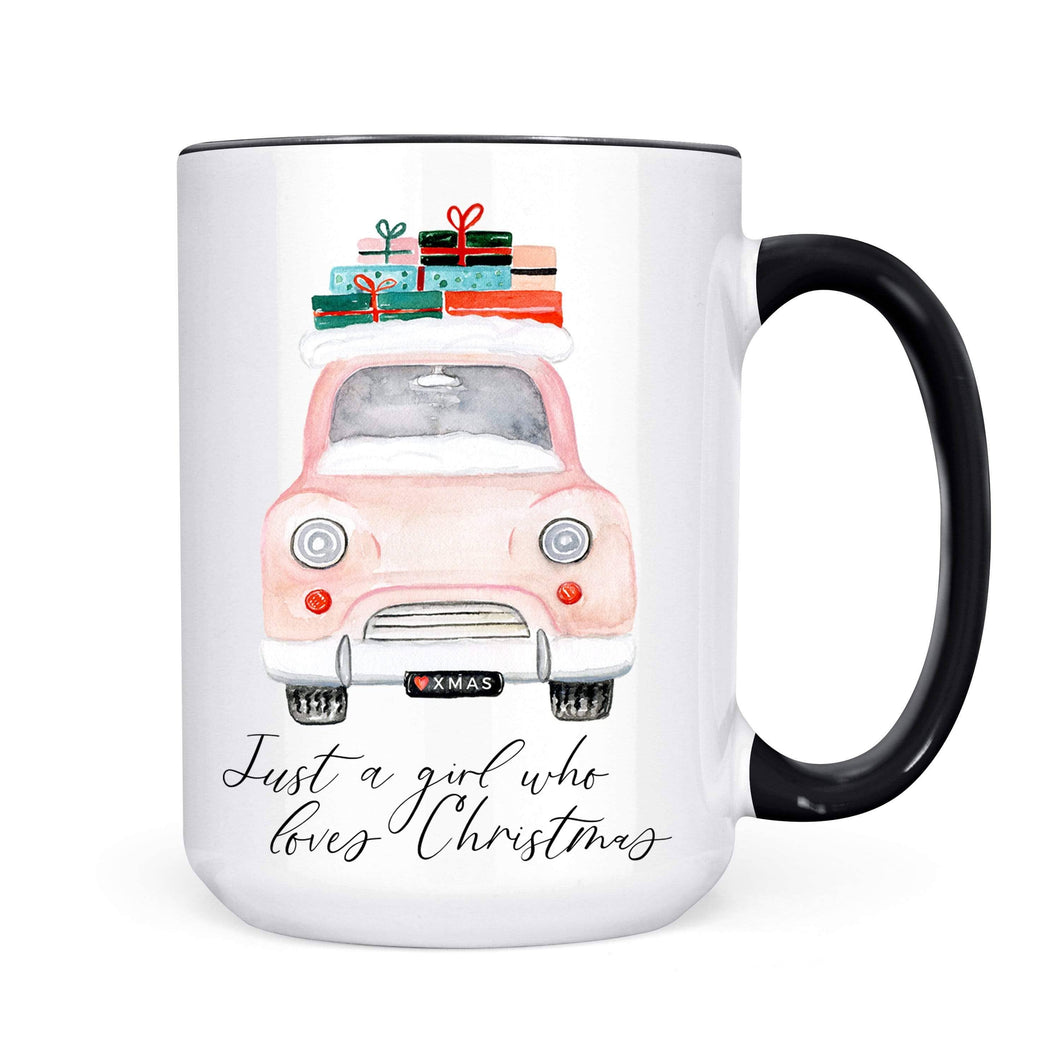 Just a Girl Who Loves Christmas with Truck Mug