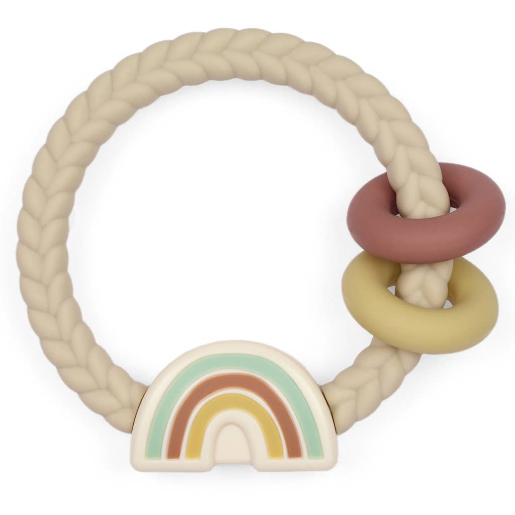 Rainbow Silicone Teether Rattle-Neutral