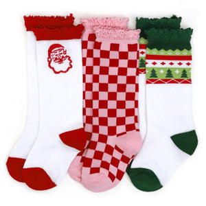 Merry & Bright Knee High's/3-Pack