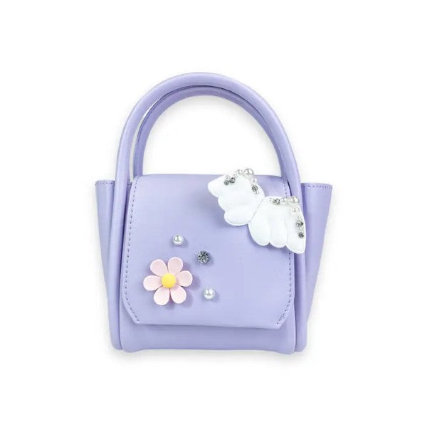 Angel Wing/Charm Leather Satchel