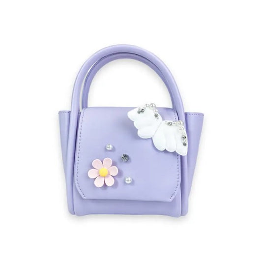 Angel Wing/Charm Leather Satchel