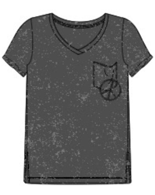 Peace Sign-Slouchy Pocket Tee