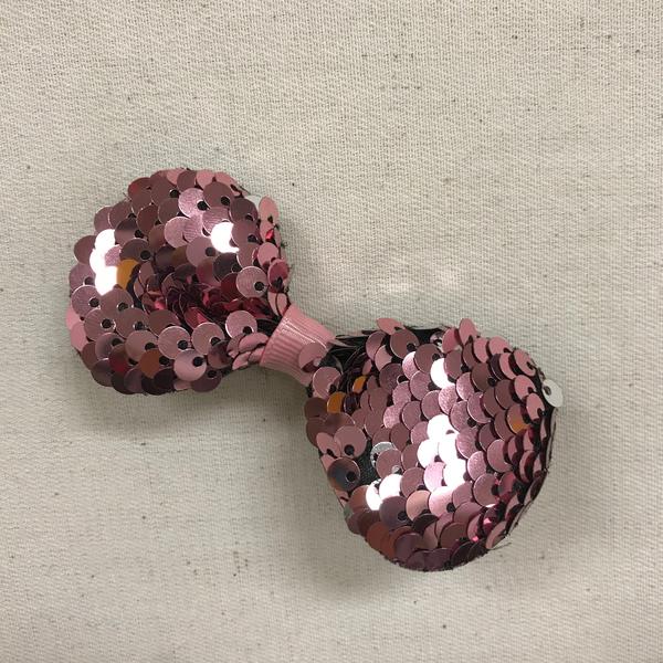 pink sequin bow