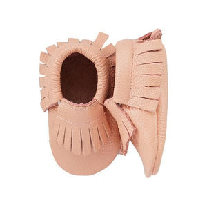 Peach Pink Baby Moccasins