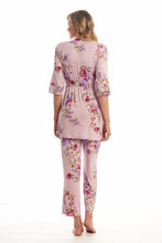 Load image into Gallery viewer, Pink Floral During &amp; After 5-Piece  Maternity/nursing Sleep Set
