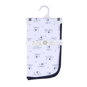Little Me Puppy Print Tag-Along Blanket