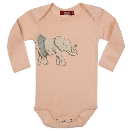 Long Sleeve Applique Elephant Tutu One Piece