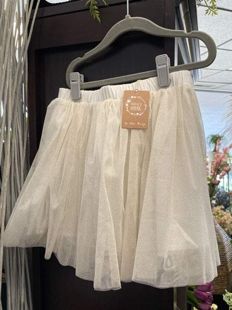 White/Gold Sparkle Tulle Skirt