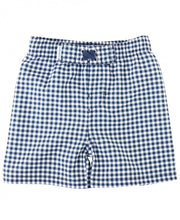 Load image into Gallery viewer, Navy Gingham Swim Trunks
