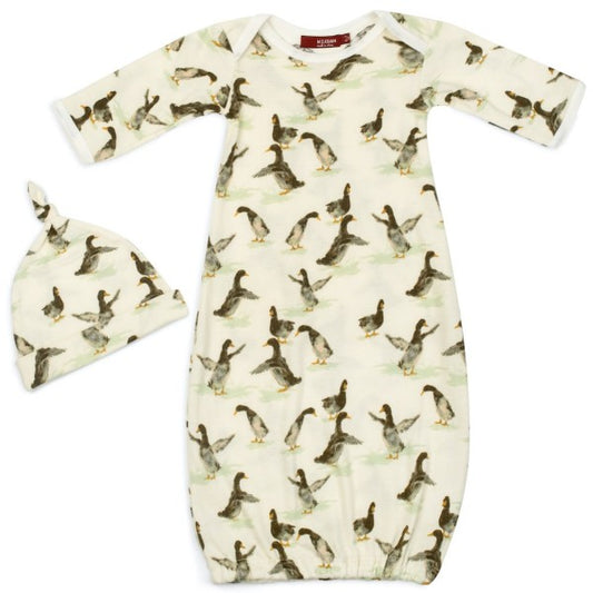 Organic NB Duck Gown & Hat
