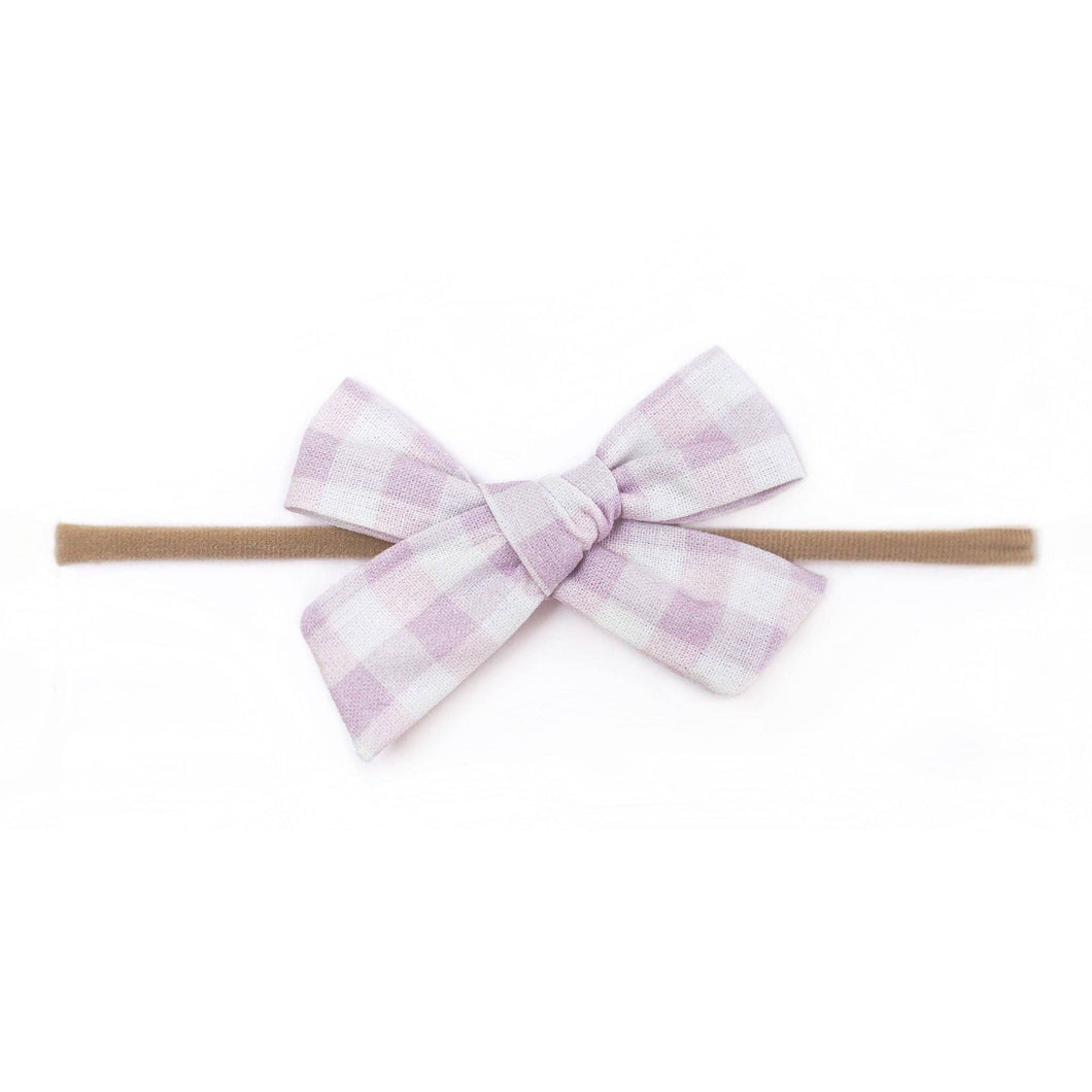 Baby Bow - Purple Gingham