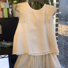 Load image into Gallery viewer, White Tulle Puff Sleeve Top
