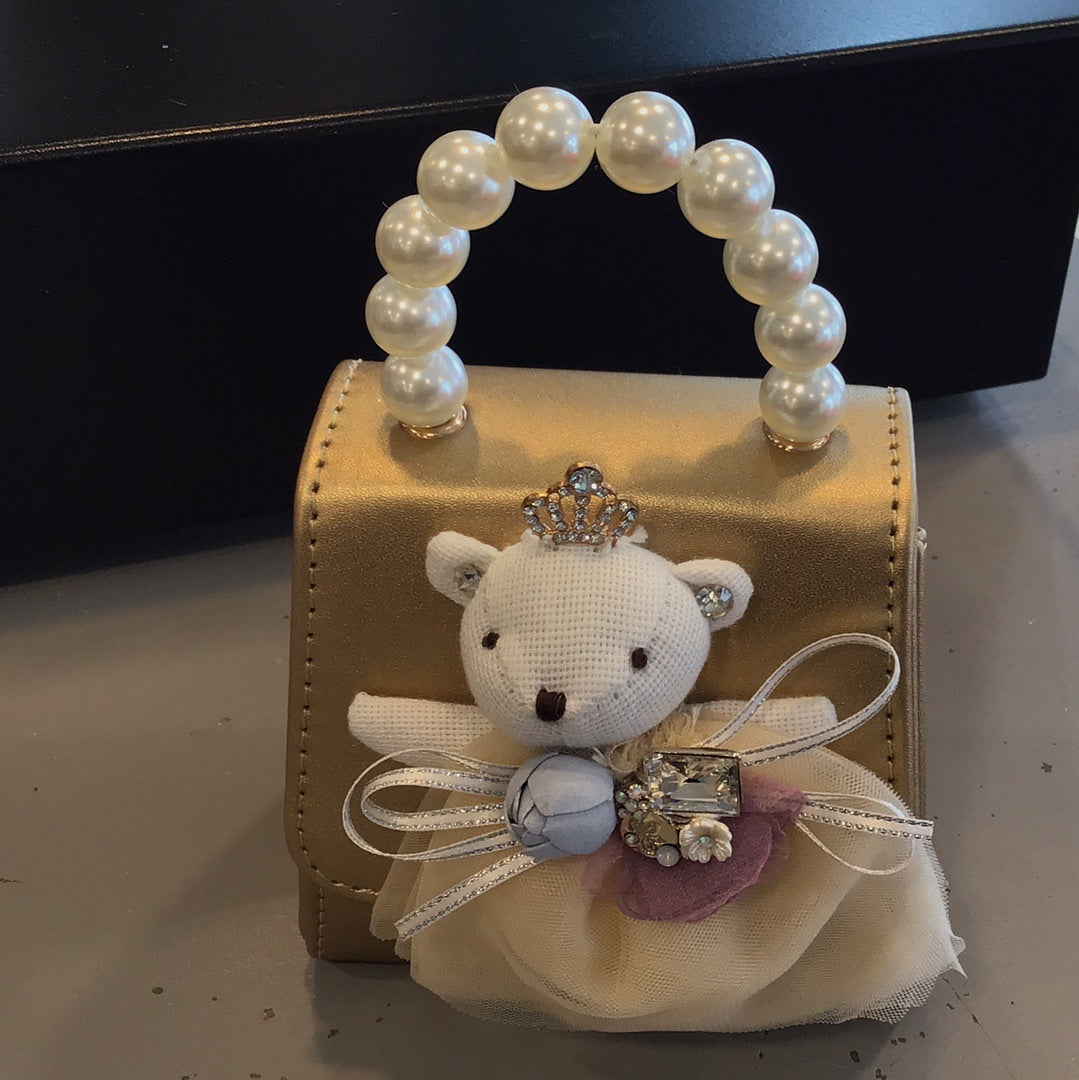 Princess Bear Gold Purse