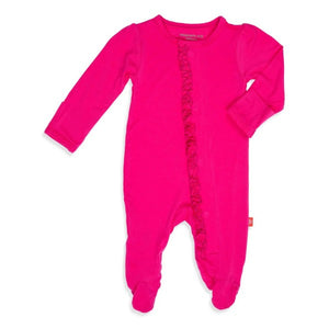 Glam Pink Ruffle Modal Footie
