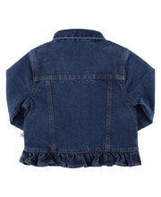 Load image into Gallery viewer, Denim Ruffle Jacket
